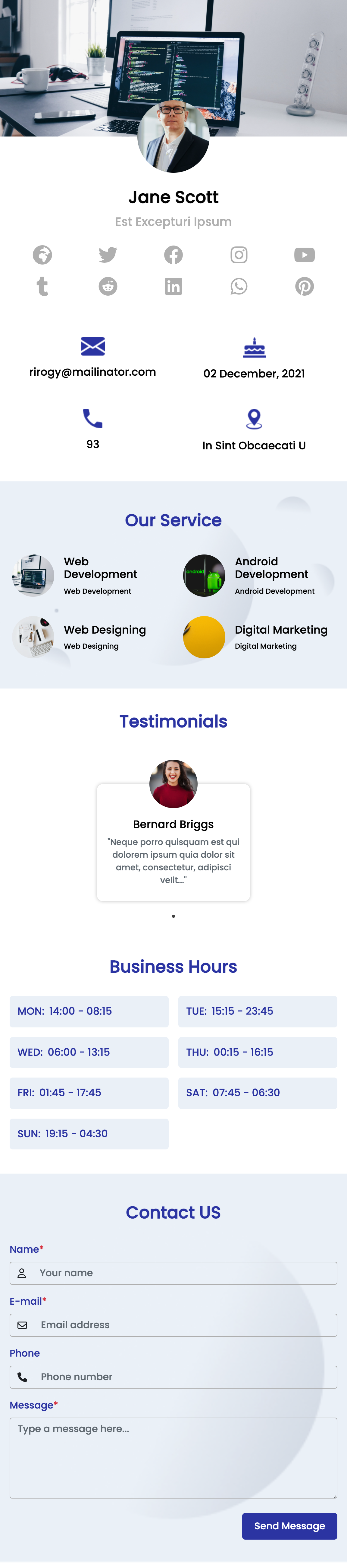 vcard1 template preview