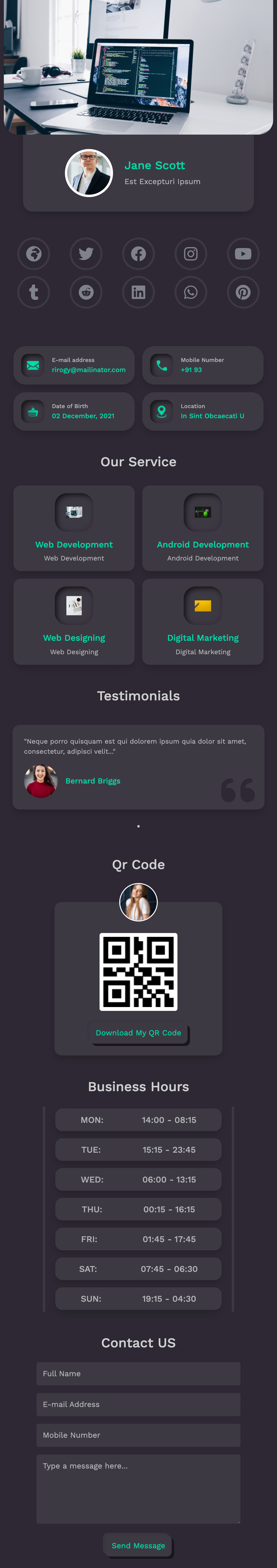 vcard10 template preview