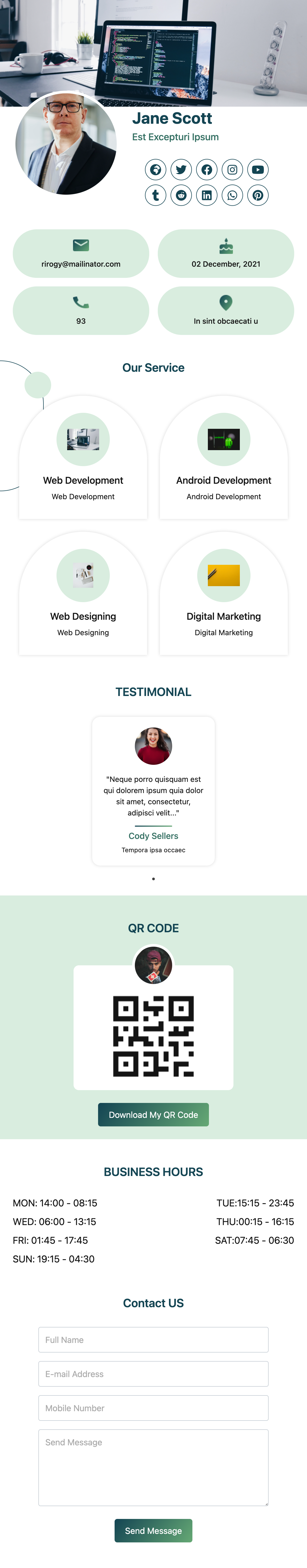 vcard4 template preview