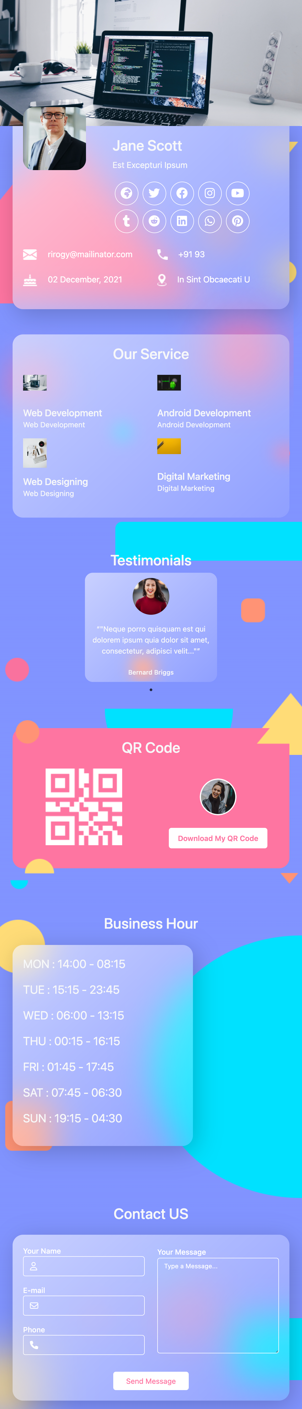vcard6 template preview