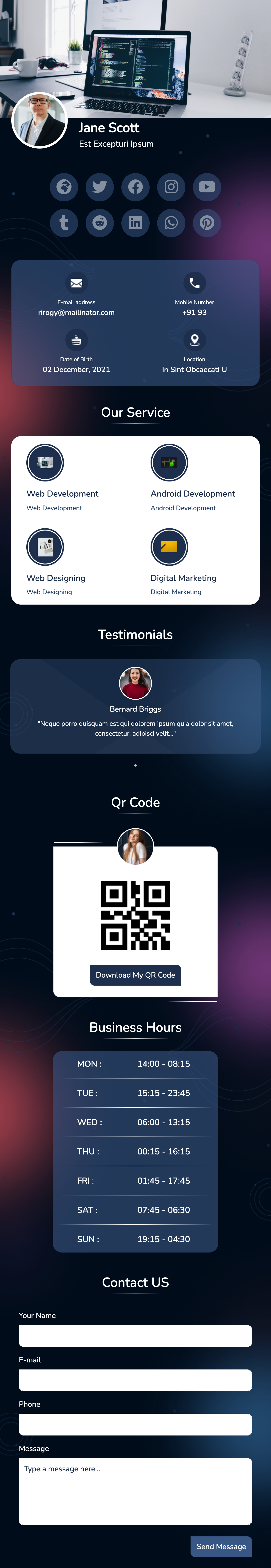 vcard8 template preview